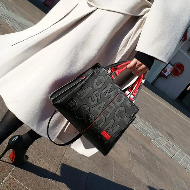 Sac bandoulière femme grande capacité en simili cuir