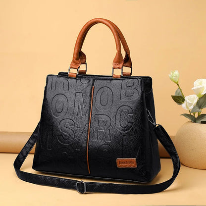 Sac bandoulière femme grande capacité en simili cuir