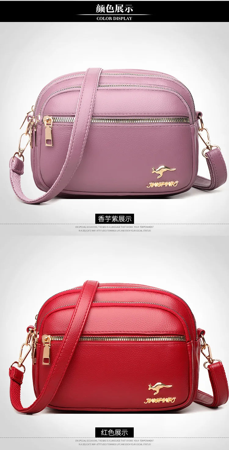 Sac à main femme en cuir souple, multi‑poches, luxe et résistance