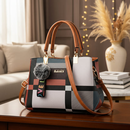 Sac bandoulière femme grande capacité en simili cuir