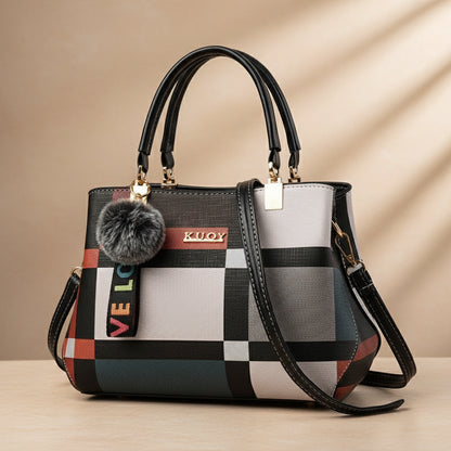 Sac bandoulière femme grande capacité en simili cuir