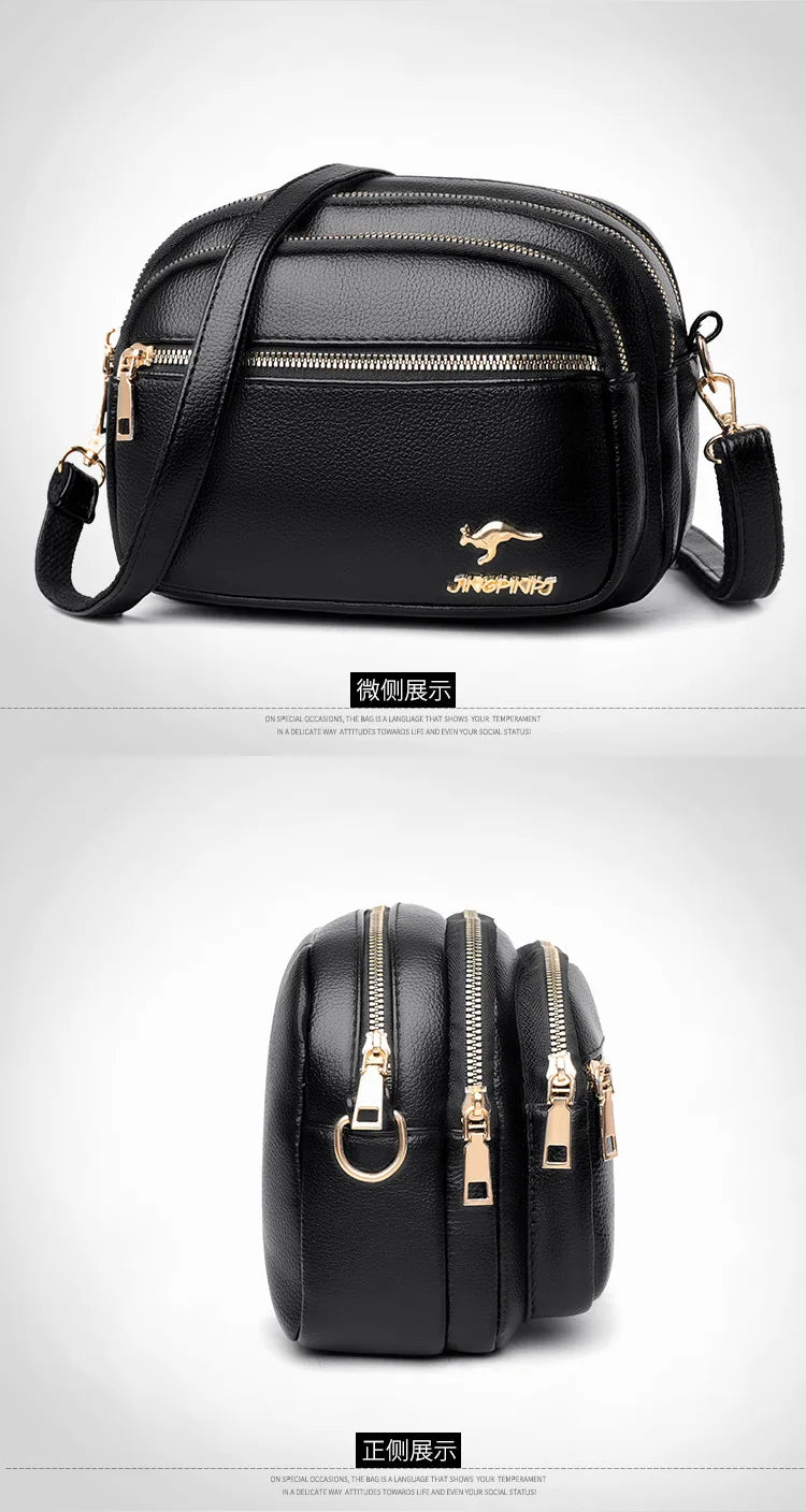 Sac à main femme en cuir souple, multi‑poches, luxe et résistance