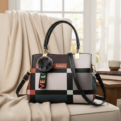 Sac bandoulière femme grande capacité en simili cuir