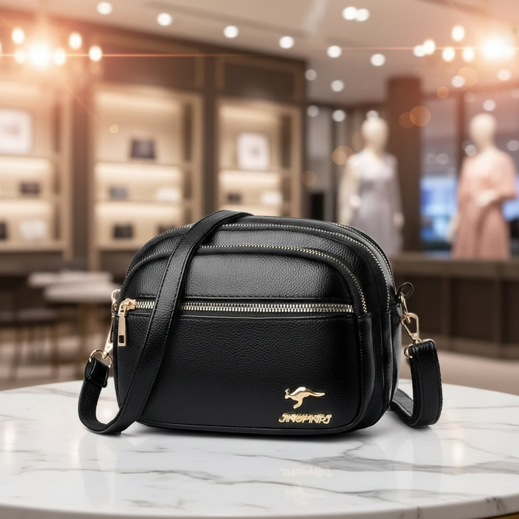 Sac à main femme en cuir souple, multi‑poches, luxe et résistance