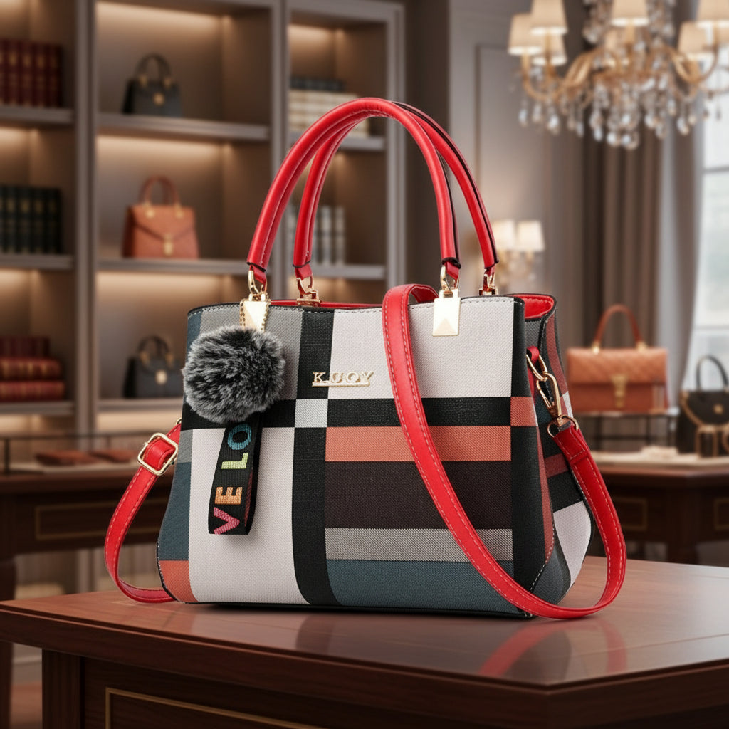 Sac bandoulière femme grande capacité en simili cuir